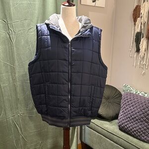 Pacific Trail Men's Blue Quilted Vest with Hood